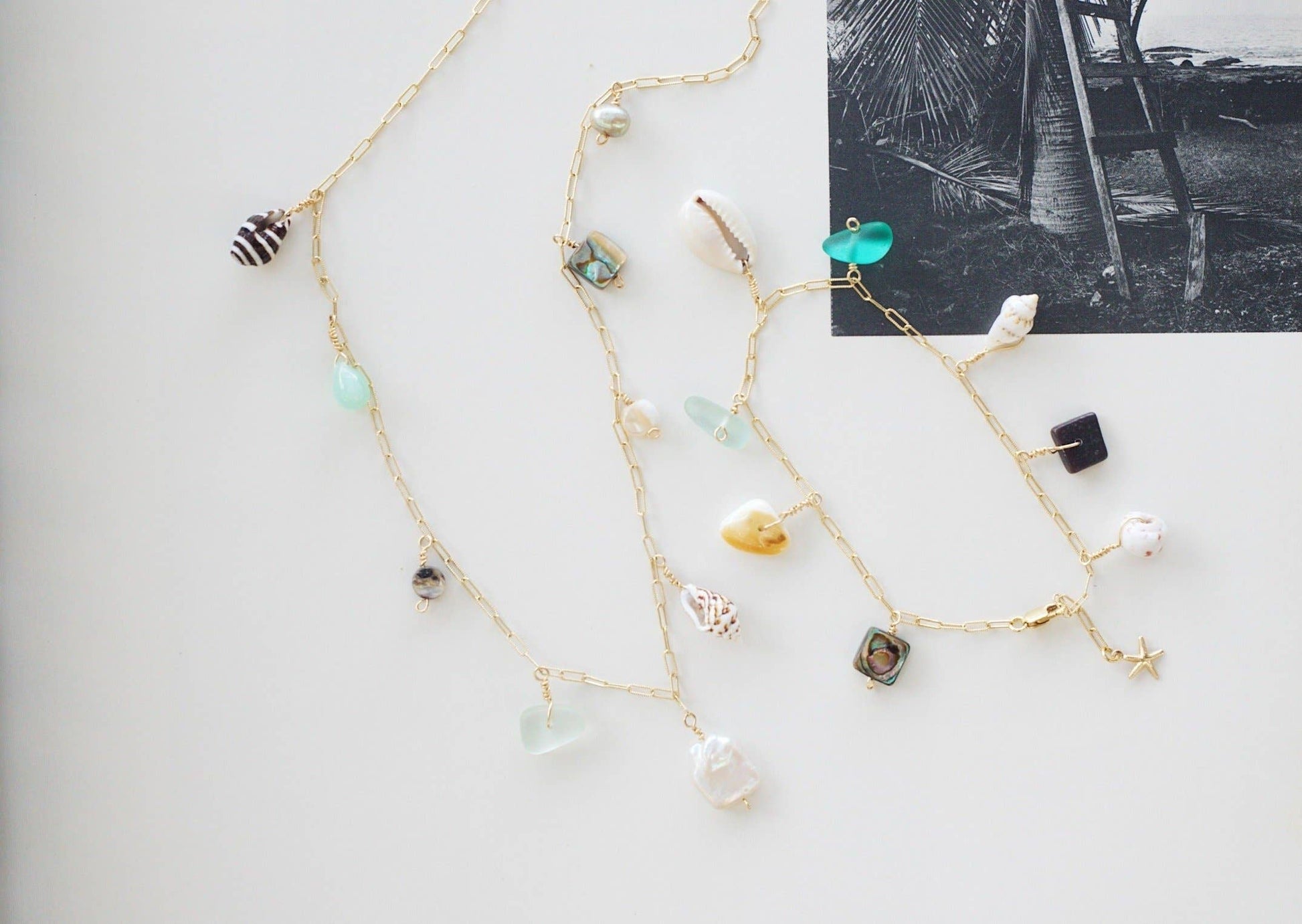 Salty But Sweet Gold Ocean Charm Bracelet