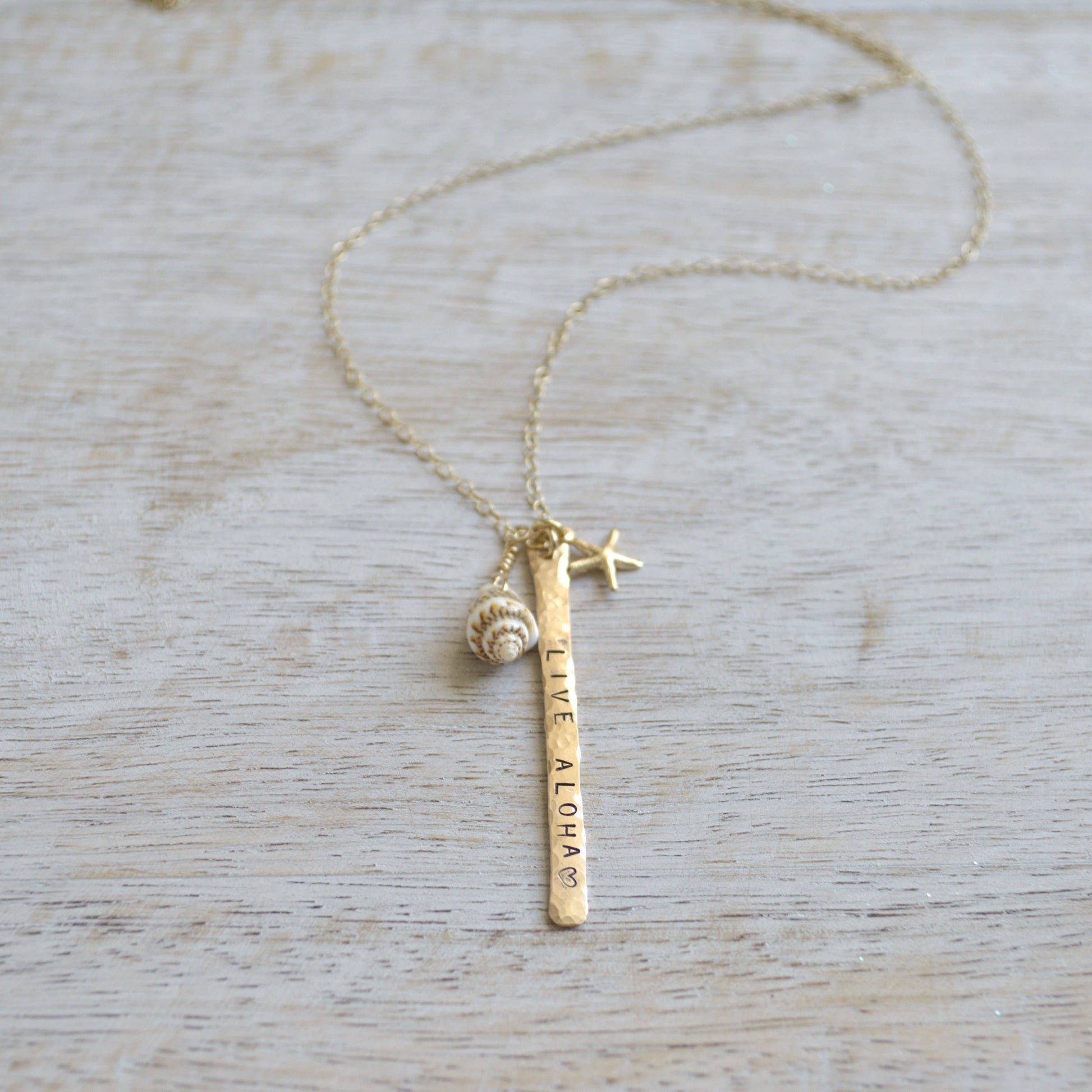 Salty But Sweet Live Aloha Vertical Bar Necklace