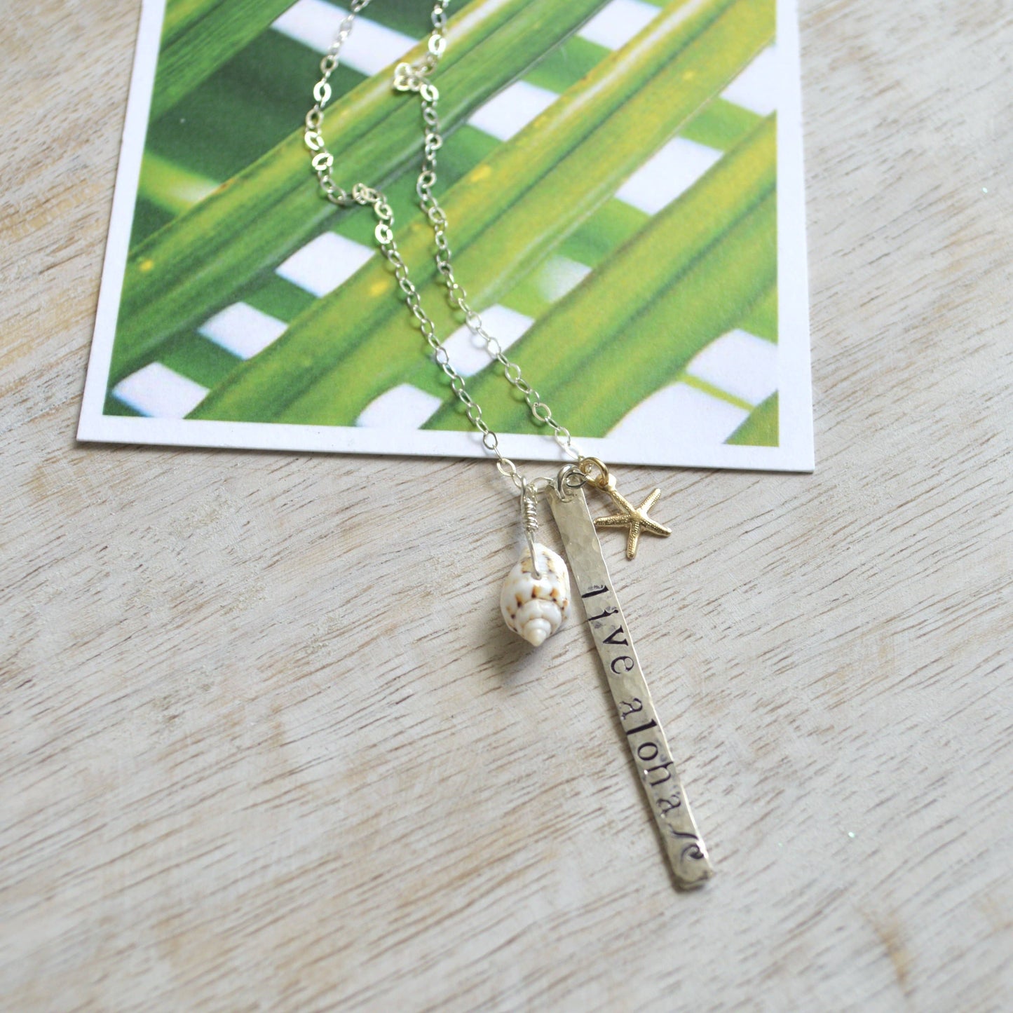 Salty But Sweet Live Aloha Vertical Bar Necklace