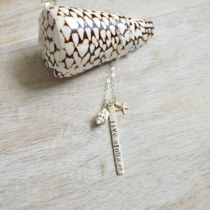 Salty But Sweet Live Aloha Vertical Bar Necklace