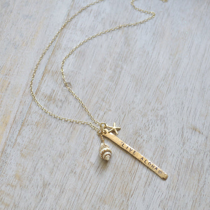 Salty But Sweet Live Aloha Vertical Bar Necklace