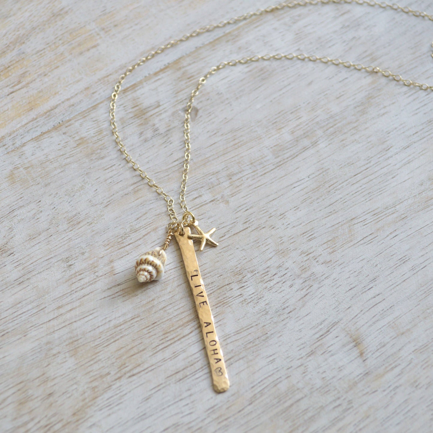 Salty But Sweet Live Aloha Vertical Bar Necklace