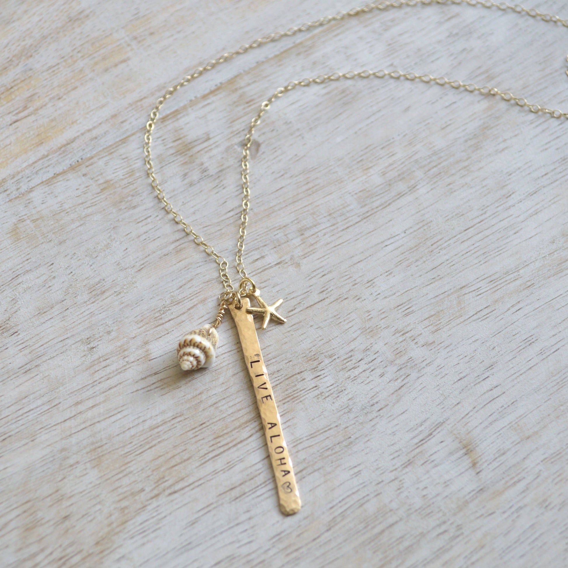 Salty But Sweet Live Aloha Vertical Bar Necklace