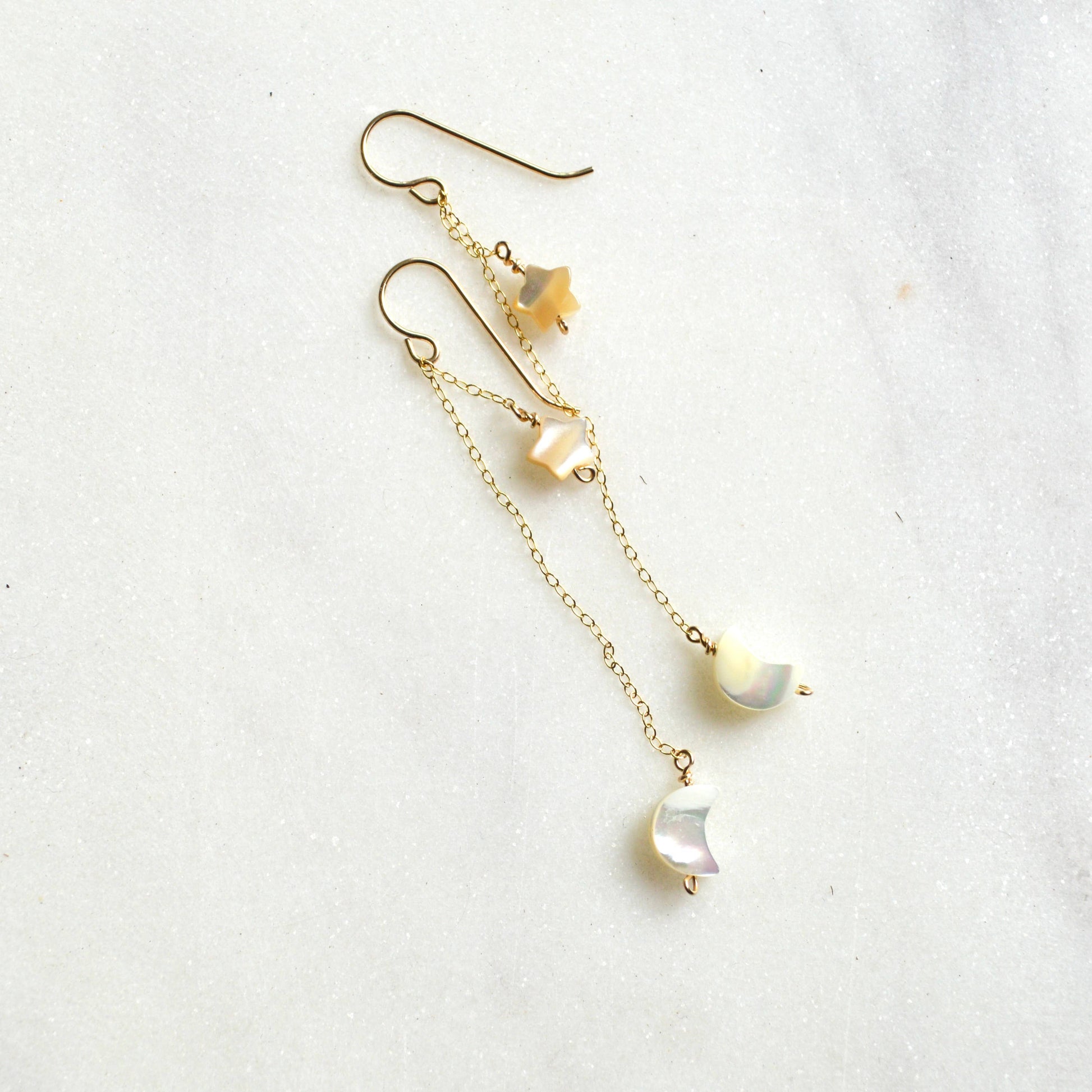 Salty But Sweet Mini Moon and Star Earrings