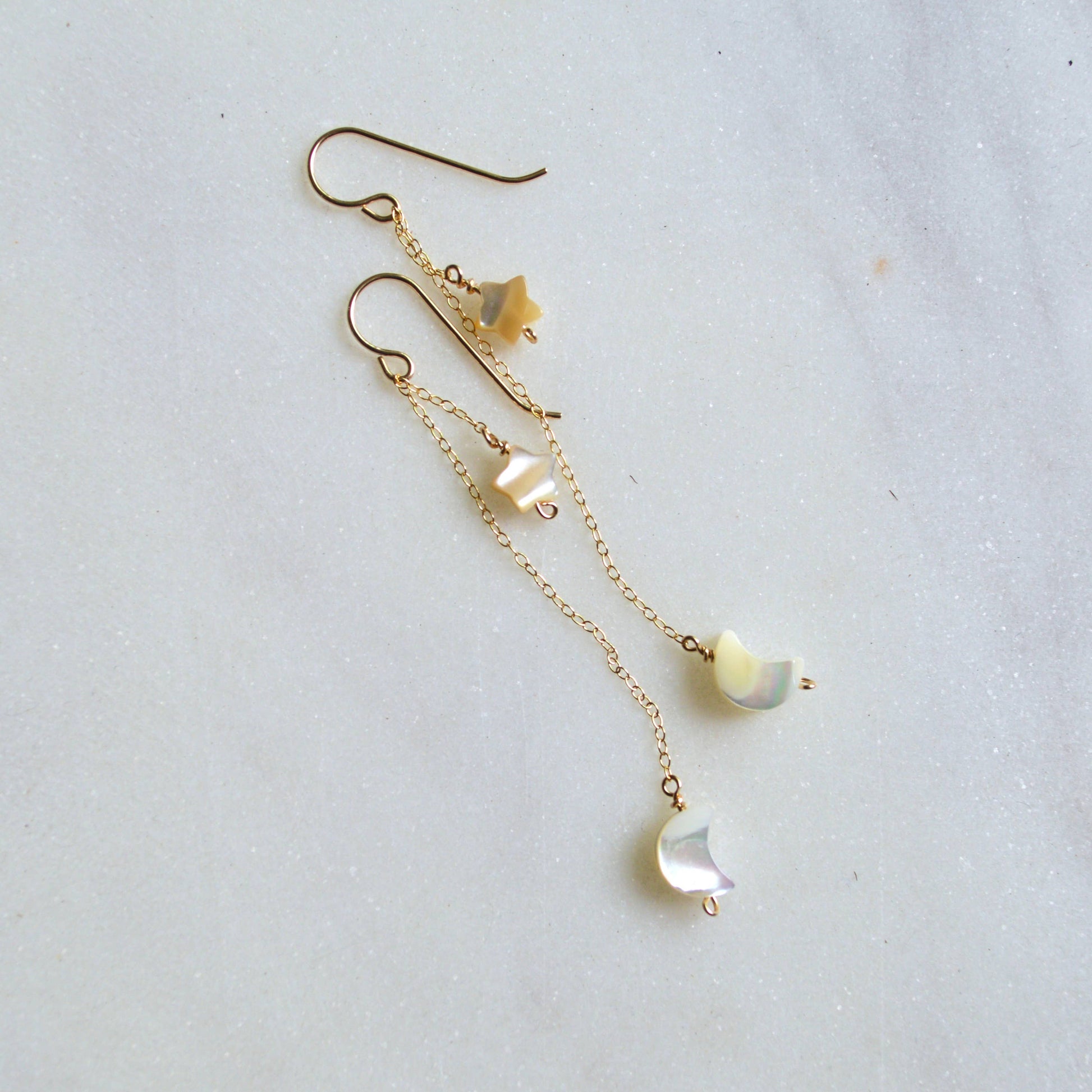 Salty But Sweet Mini Moon and Star Earrings