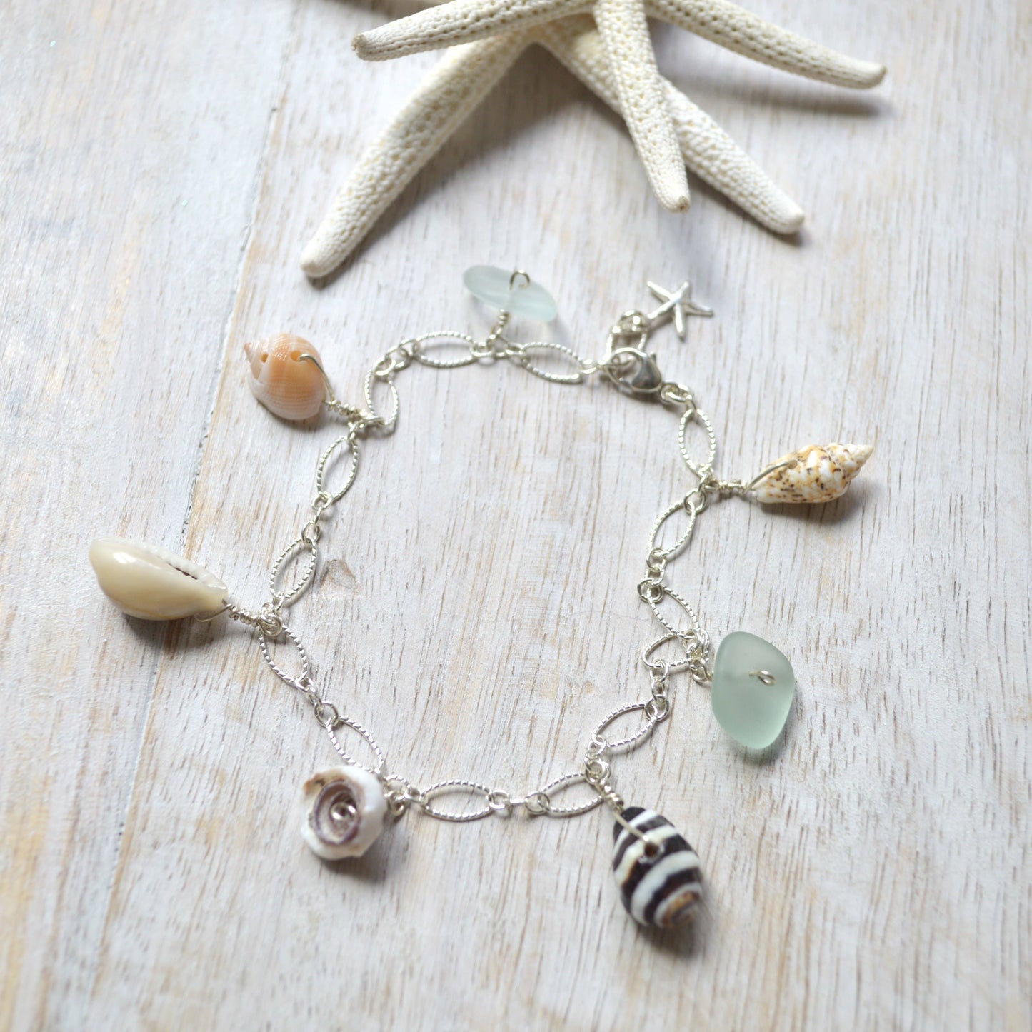 Salty But Sweet Ocean Charm Bracelet in Sterling