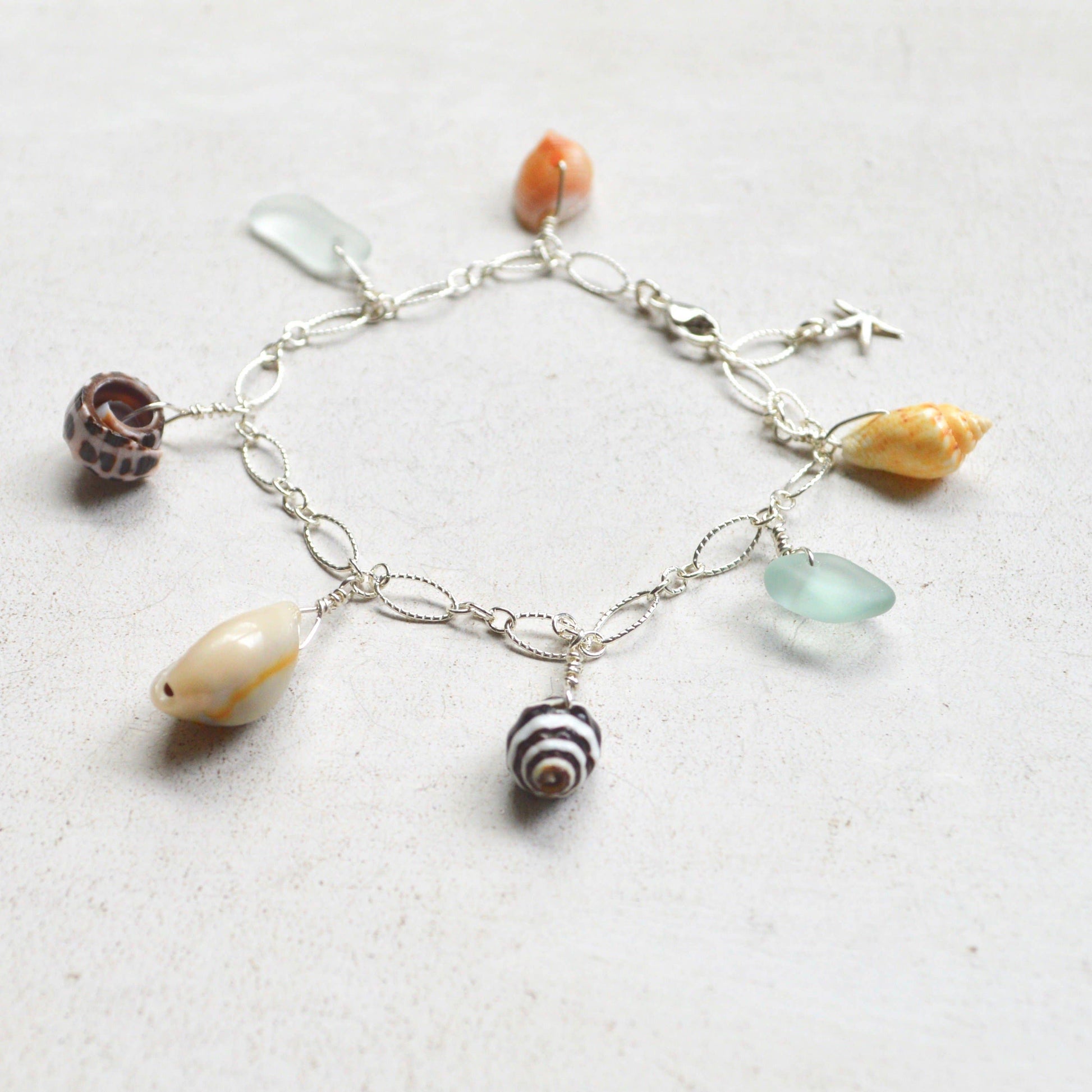 Salty But Sweet Ocean Charm Bracelet in Sterling