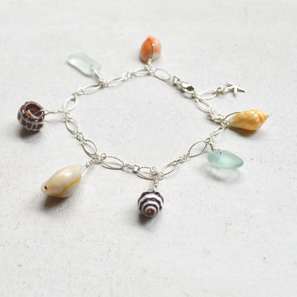 Salty But Sweet Ocean Charm Bracelet in Sterling