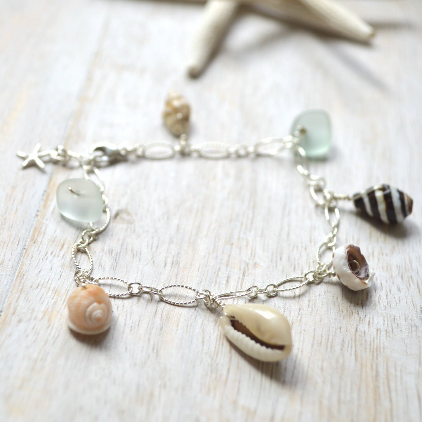 Salty But Sweet Ocean Charm Bracelet in Sterling