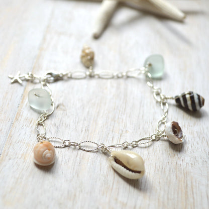 Salty But Sweet Ocean Charm Bracelet in Sterling