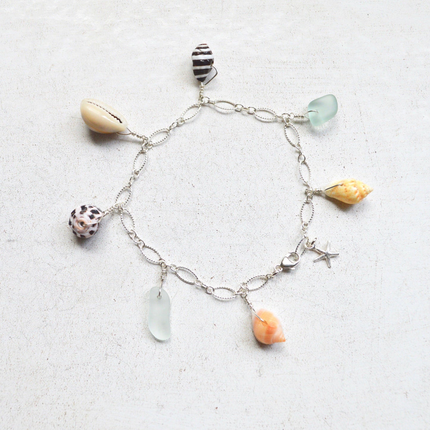 Salty But Sweet Ocean Charm Bracelet in Sterling