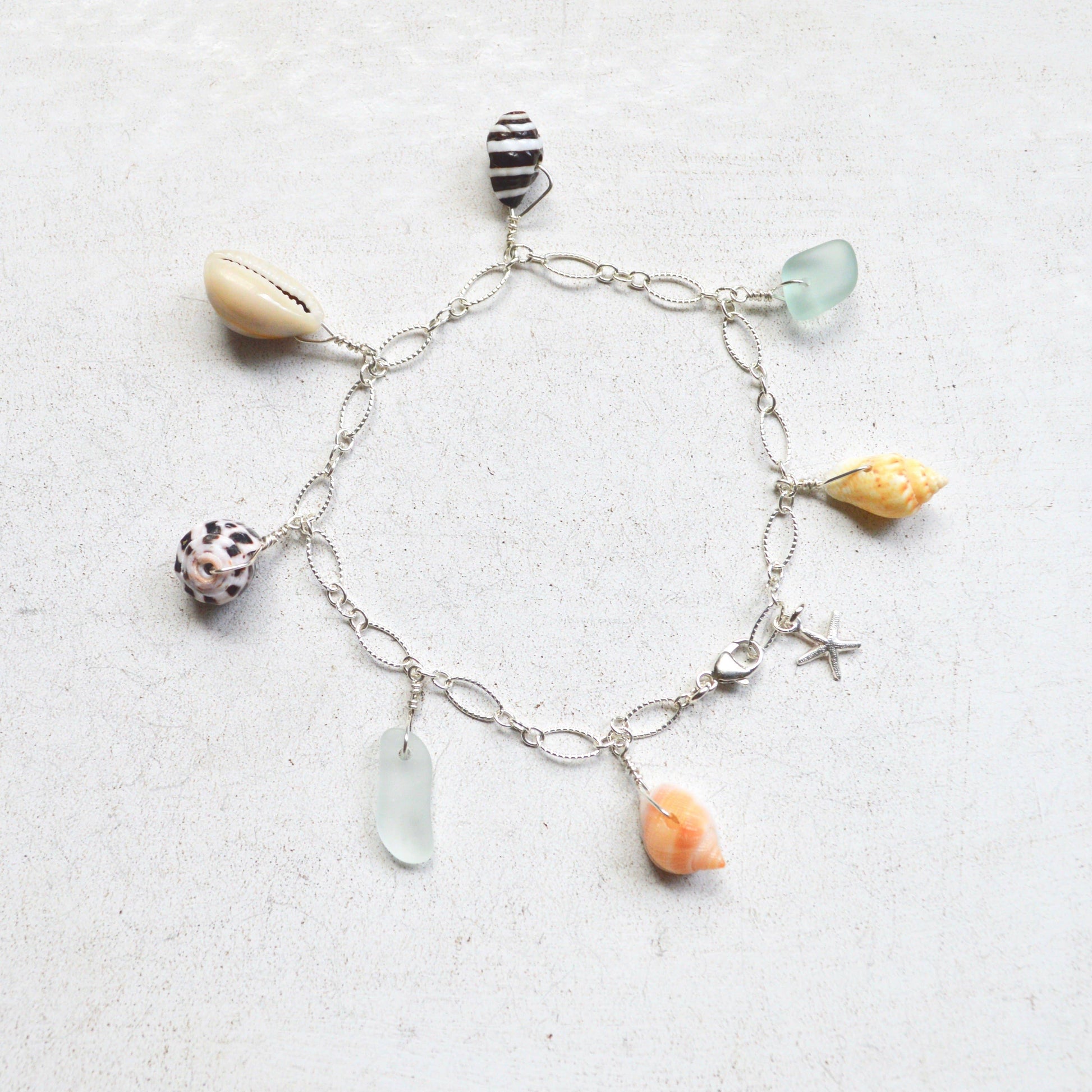 Salty But Sweet Ocean Charm Bracelet in Sterling