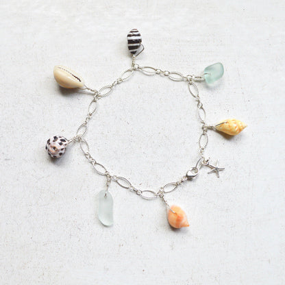 Salty But Sweet Ocean Charm Bracelet in Sterling