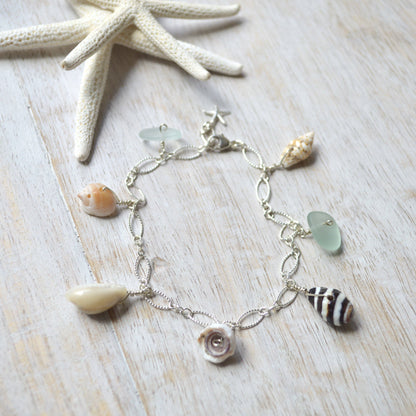 Salty But Sweet Ocean Charm Bracelet in Sterling