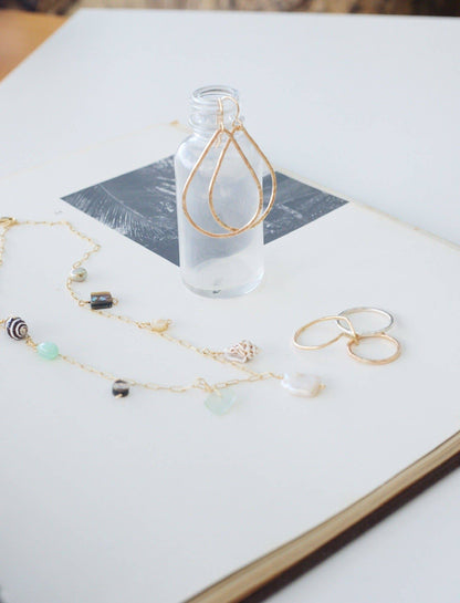 Salty But Sweet Ocean Charm Necklace in Gold