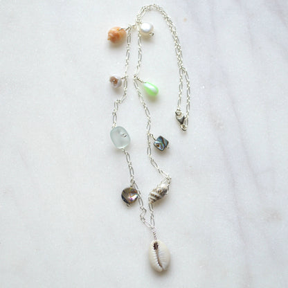 Salty and Sweet Ocean Charm Necklace in Sterling