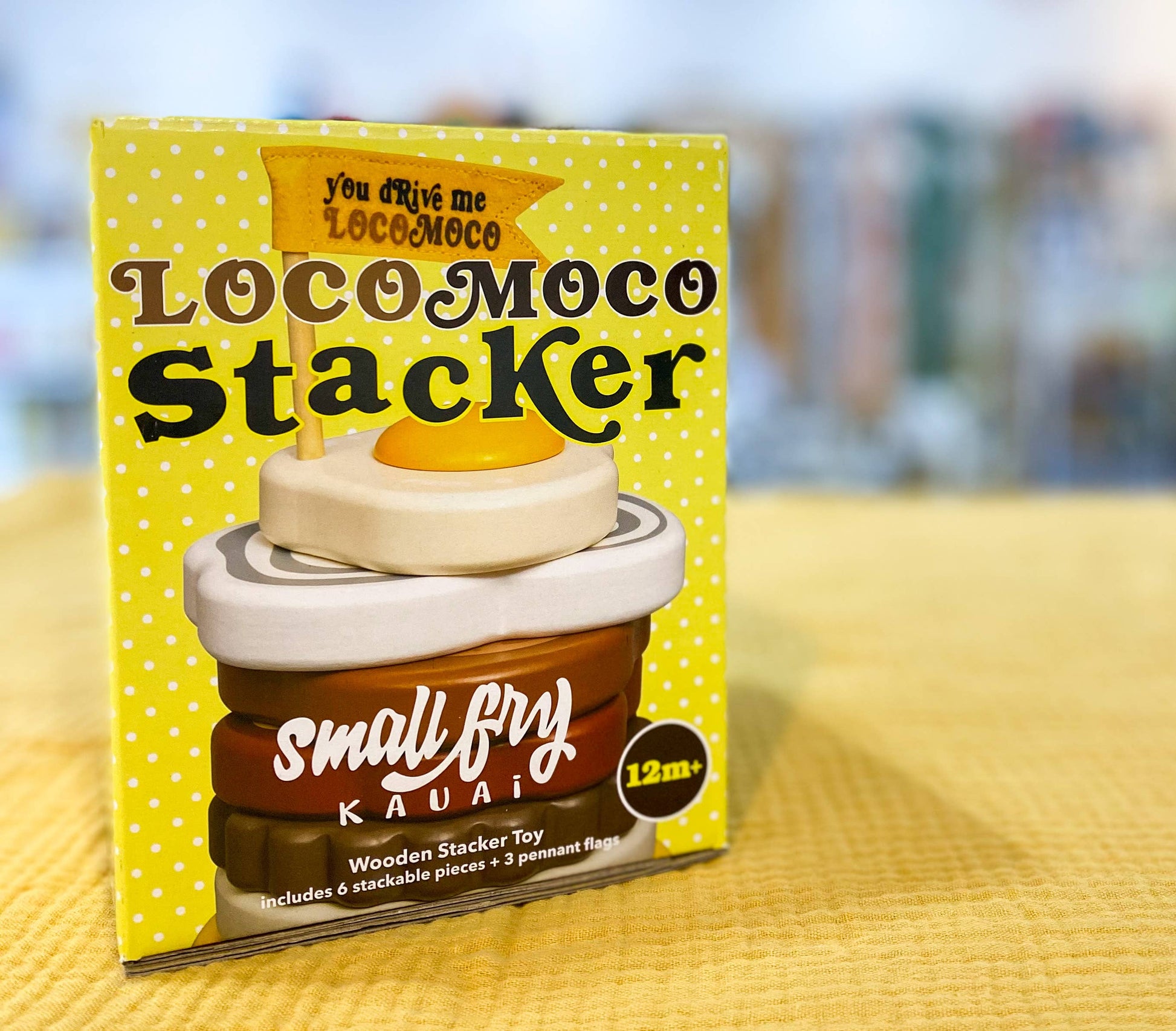 Small Fry Kauai WOODEN LOCO MOCO STACKER TOY (box)