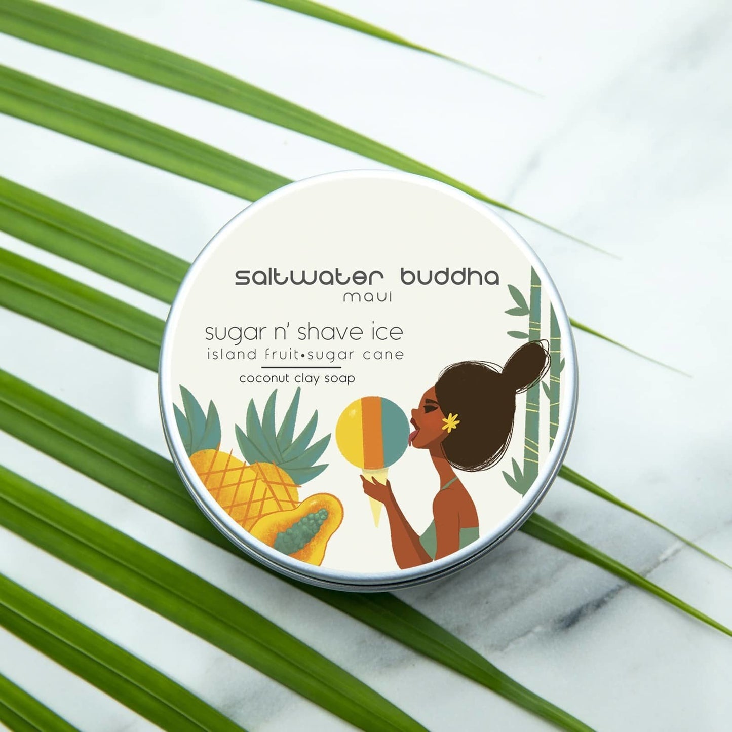 Sugar n' Shave Ice Coconut Clay Soap by Saltwater Buddha