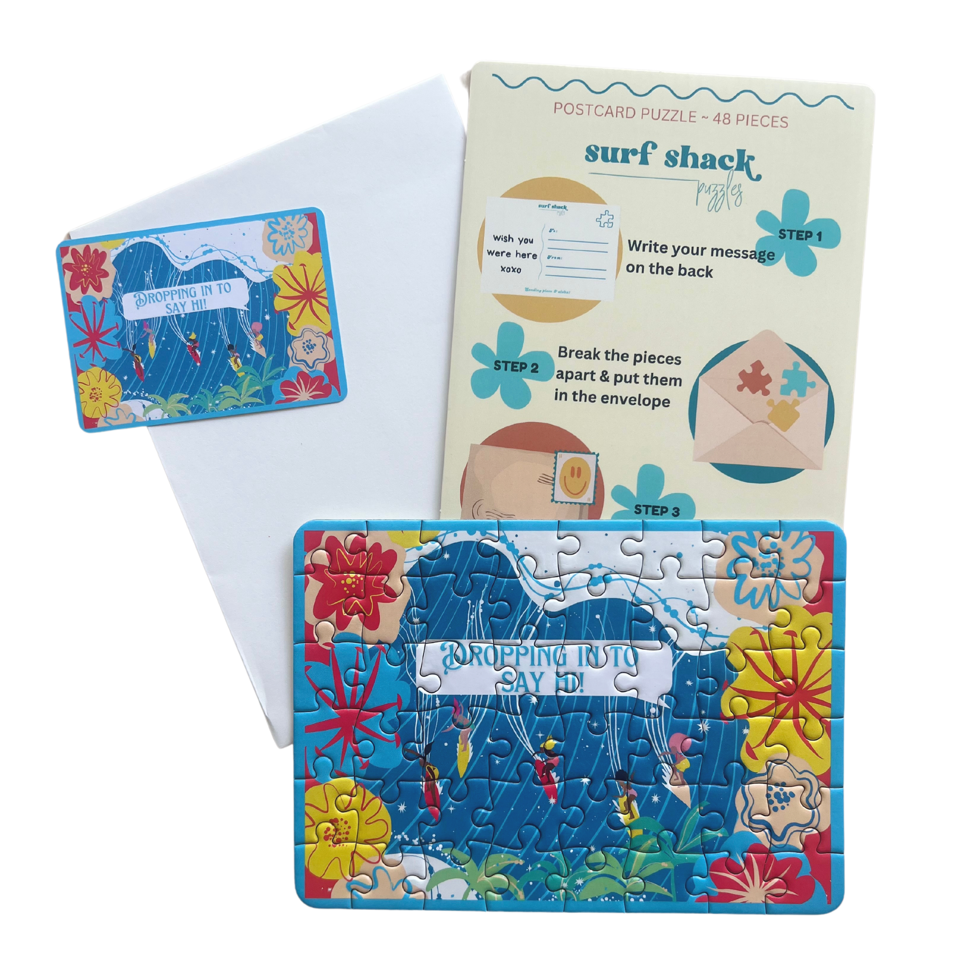 Surf Shack Puzzles Dropping In Postcard Puzzle