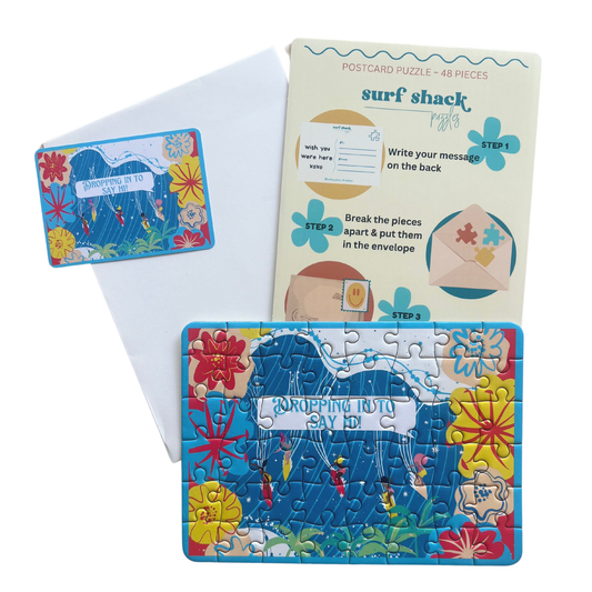 Surf Shack Puzzles Dropping In Postcard Puzzle