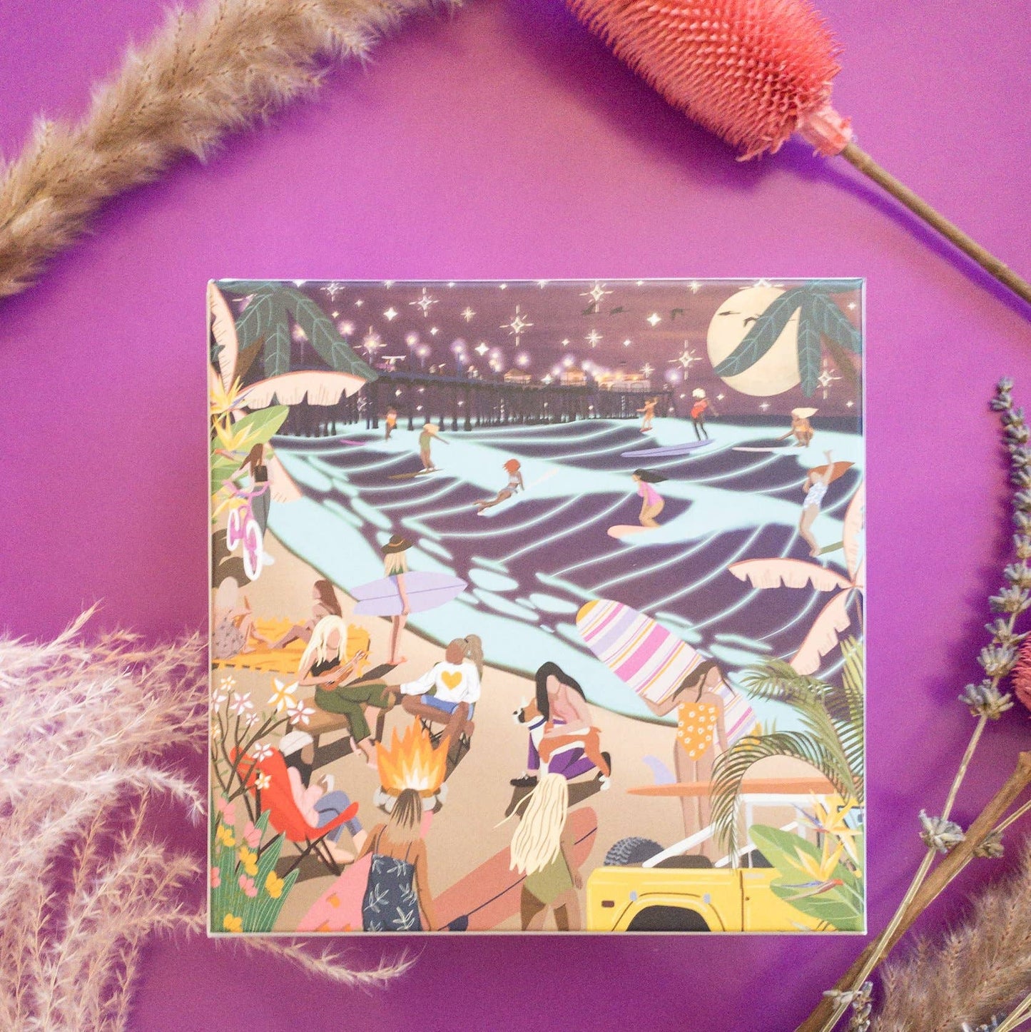Surf Shack Puzzles Full Moon Surf Puzzle by Michi Pichel (box)