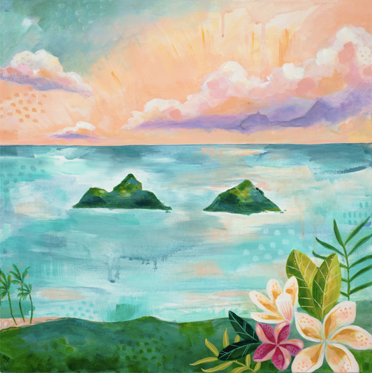 Surf Shack Puzzles Mokulua Glow 500 Piece Puzzle