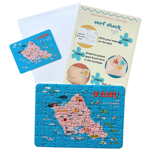 Surf Shack Puzzles Oahu Postcard Puzzle