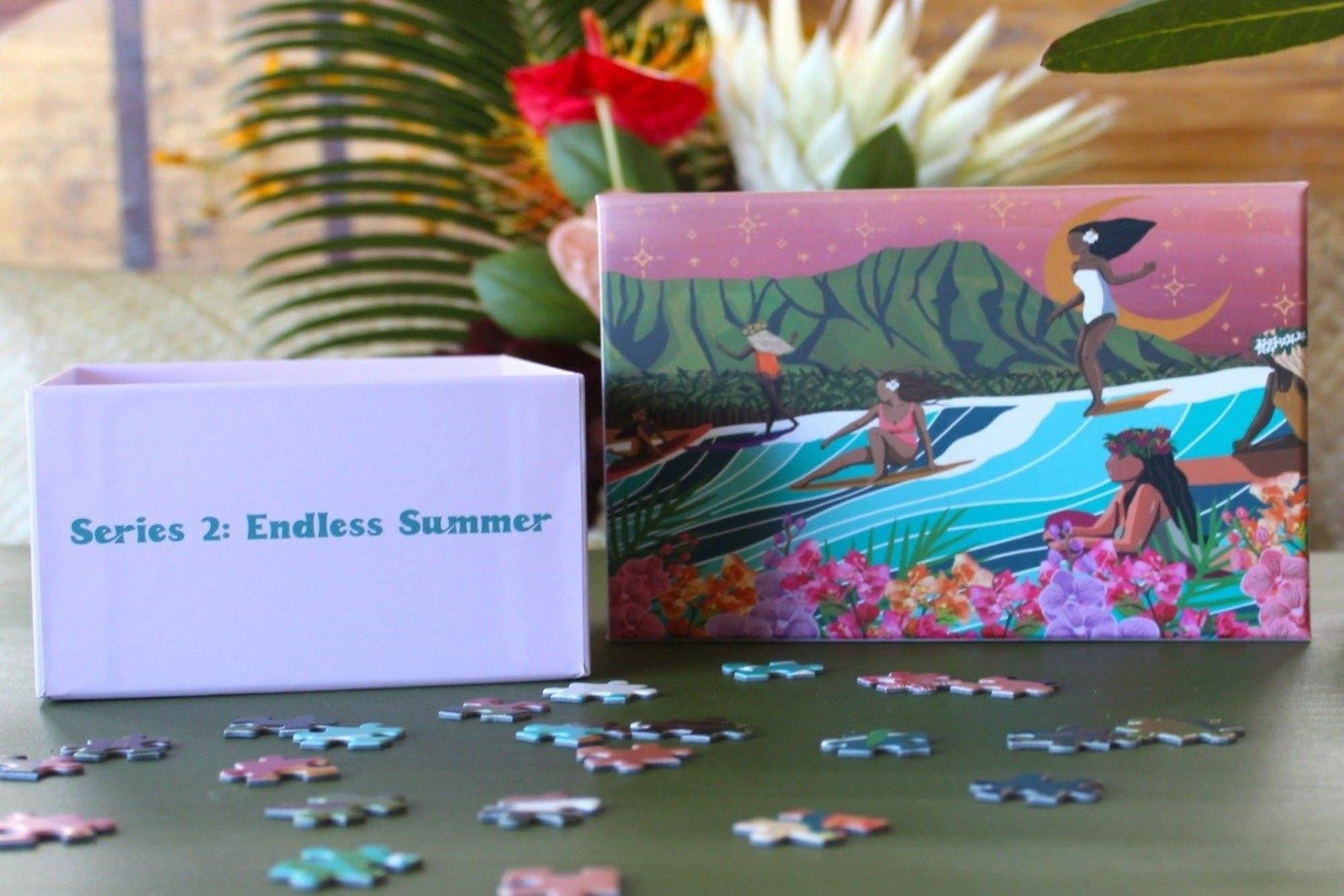 Surf Shack Puzzles Party Wave 1000 Piece Puzzle (box and pieces)