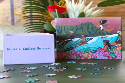 Surf Shack Puzzles Party Wave 1000 Piece Puzzle (box and pieces)
