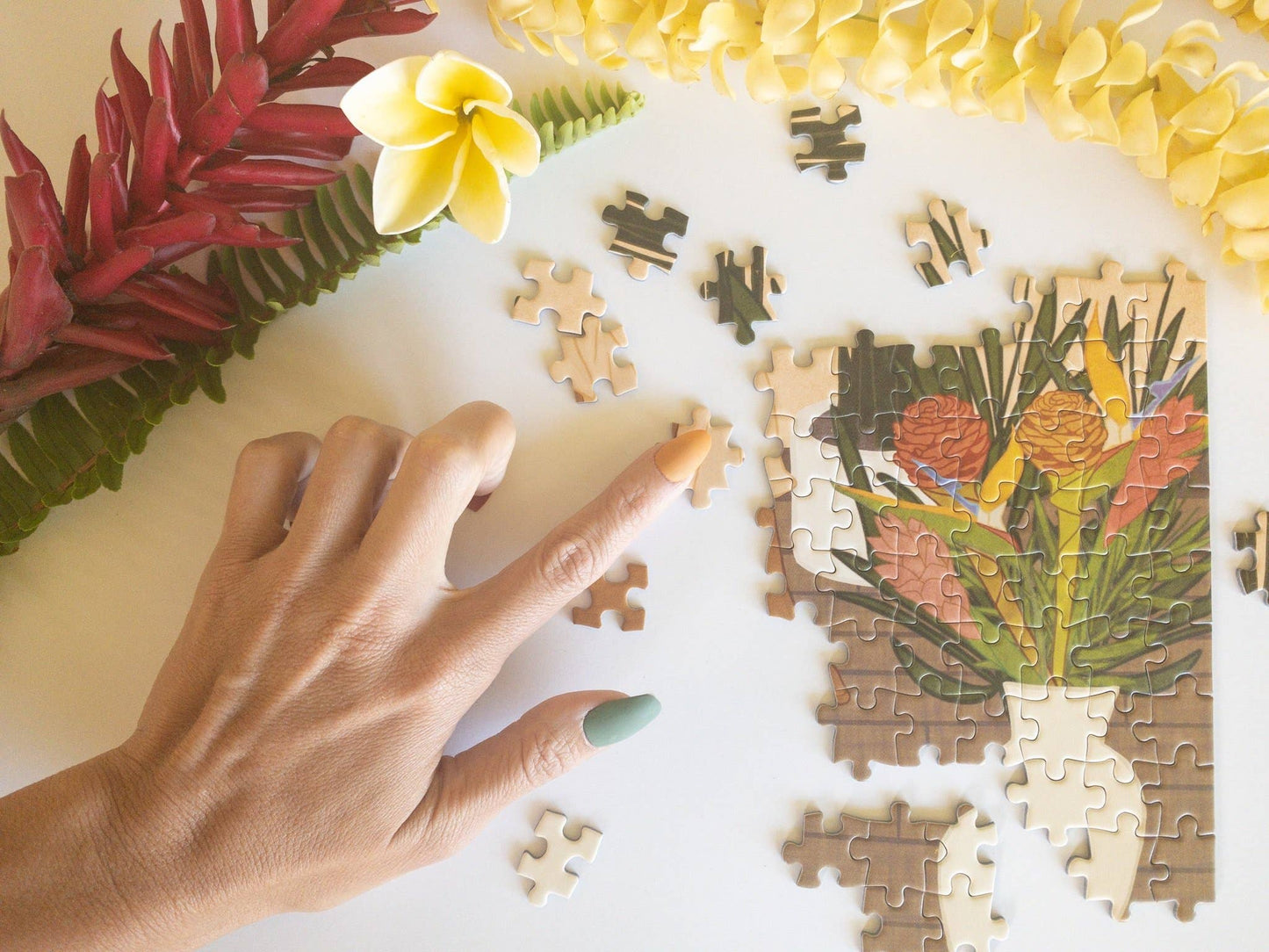 Surf Shack Puzzles Polynesian Beauties by TeAta Gutierrez (in progress)