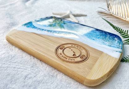 TBM Creations HAWAI'I Ocean Charcuterie board Maui made Serving board
