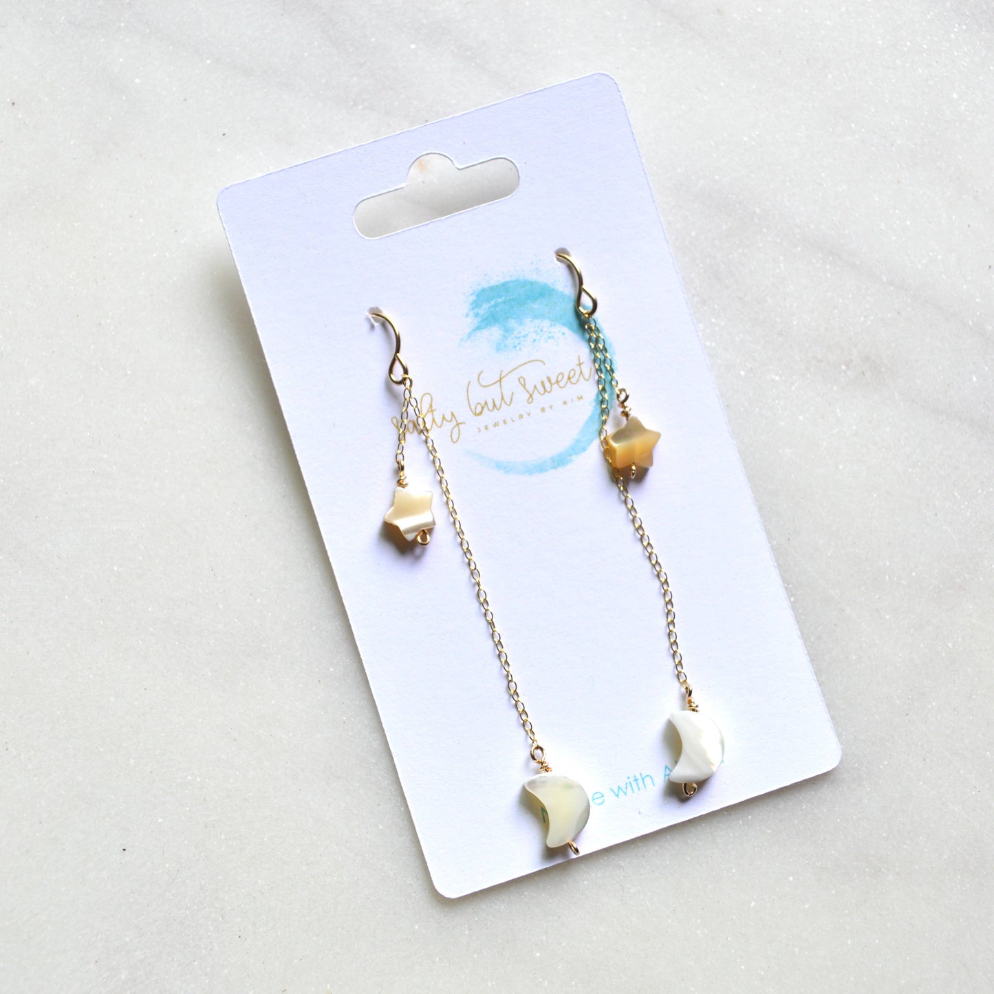 Mini Moon and Star Earrings