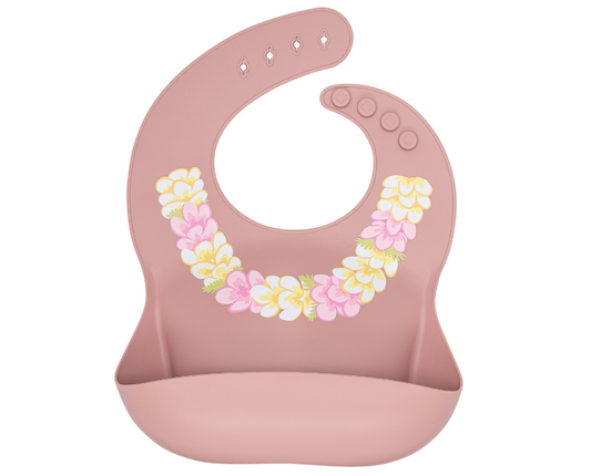 ava oliver Silicone Bib | Flower Lei