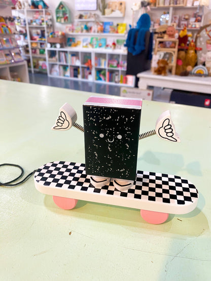 WOODEN MUSUBI DUDE PULL-TOY