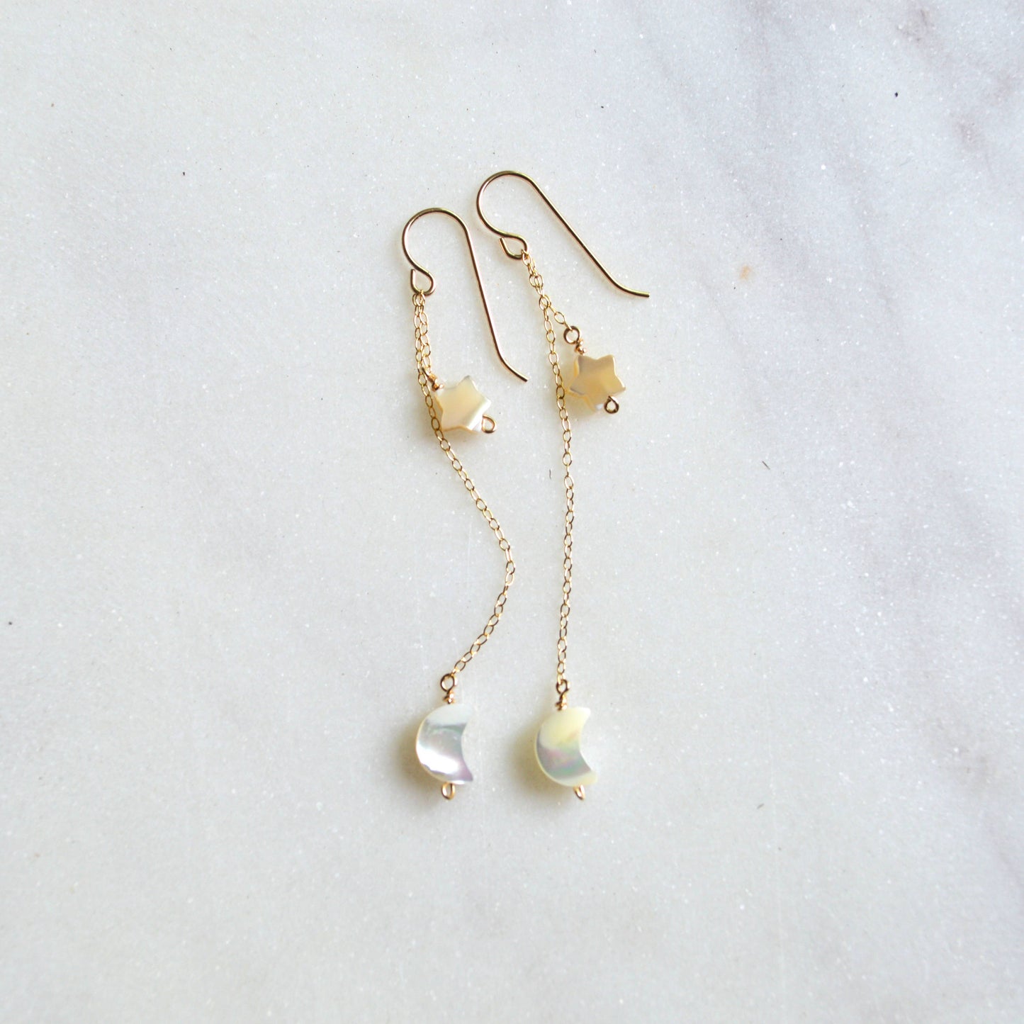Mini Moon and Star Earrings
