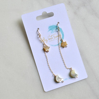 Mini Moon and Star Earrings