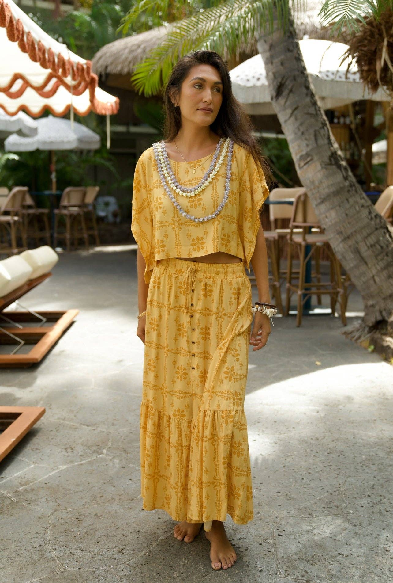 Pua Kenikeni Glow Hina Blouse