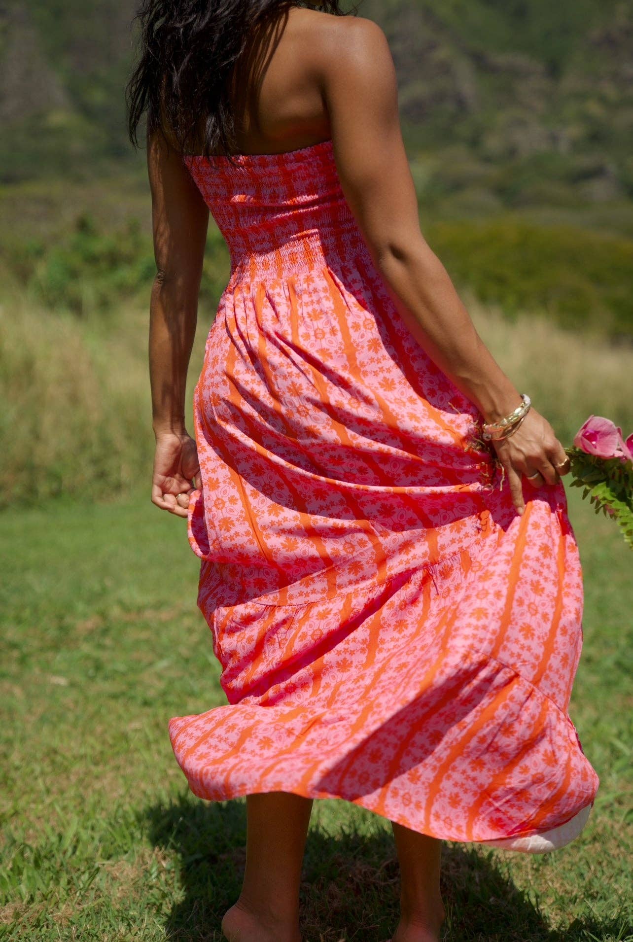 Maile Dress - Papaya Blossom