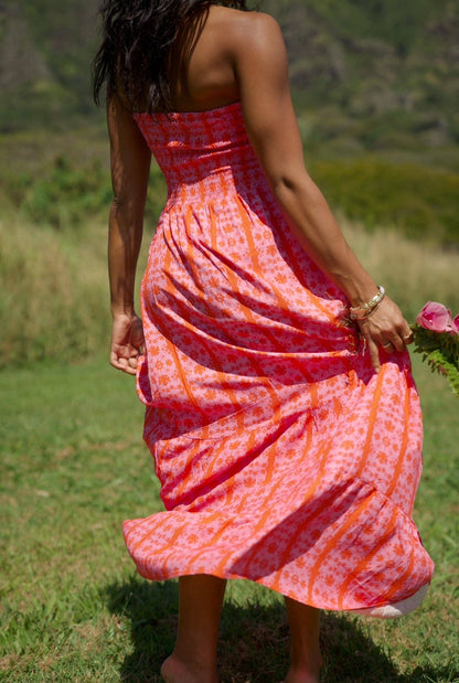 Maile Dress - Papaya Blossom