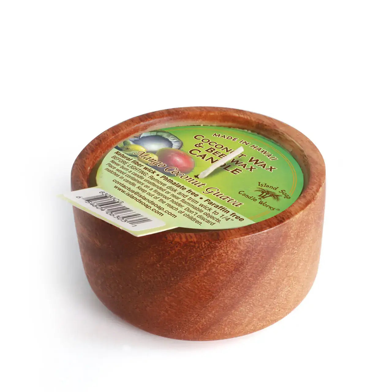 Mango Coconut- Monkeypod Wood Bowl Candle with Coconut wax