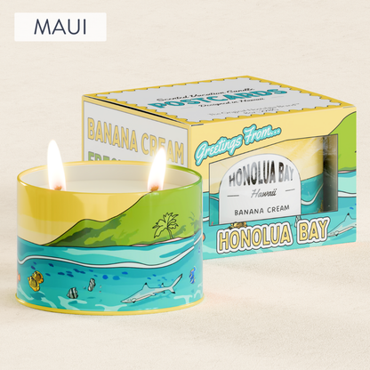 Postcards Honolua Bay, Hawaii Scented Travel Candle